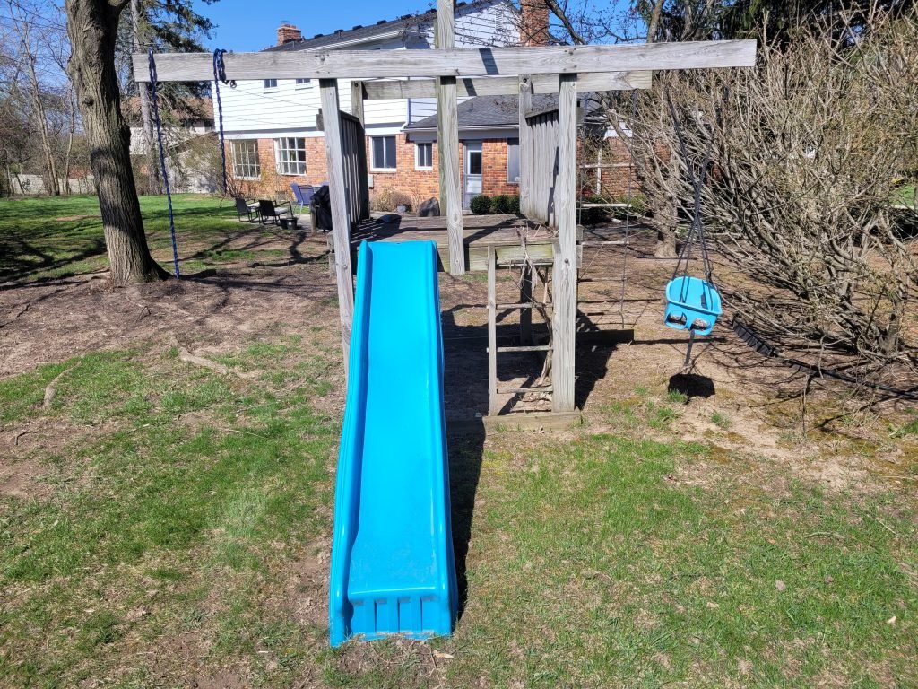 Playset Cleanup Before, Oakland Township, MI